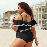 Black One-piece Plus Size Swimsuit