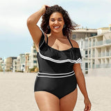 Black One-piece Plus Size Swimsuit