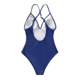 Colorblock Blue One-piece Swimsuit