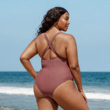 Coral One-piece Plus Size Swimsuit
