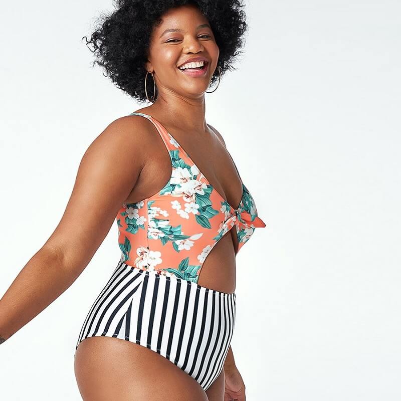 Floral Plus Size One-piece Swimsuit