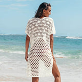 Honeycomb Lace-up Tunic Cover-up