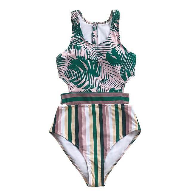 Palm Leaf One-piece Swimsuit