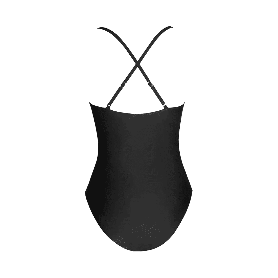 Black Scalloped One-piece Swimsuit