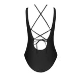 Black Strappy Cut-out One-piece Swimsuit