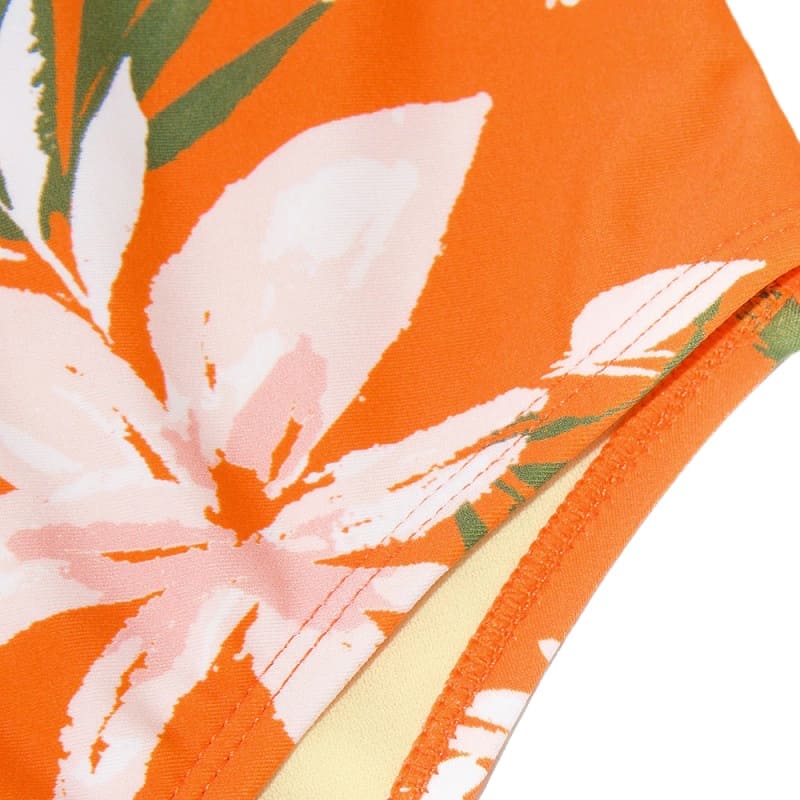 Orange Floral One-piece Swimsuit