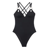 Black O-ring One-piece Swimsuit