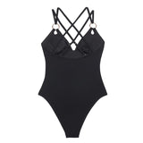 Black O-ring One-piece Swimsuit