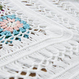 White Crochet Neckline Cover-up